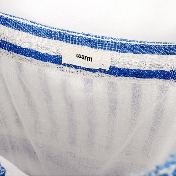 WARM Biscay Blue & White Striped Midi Dress 0 - Picture 10 of 12